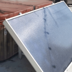Installed solar hot tub kit