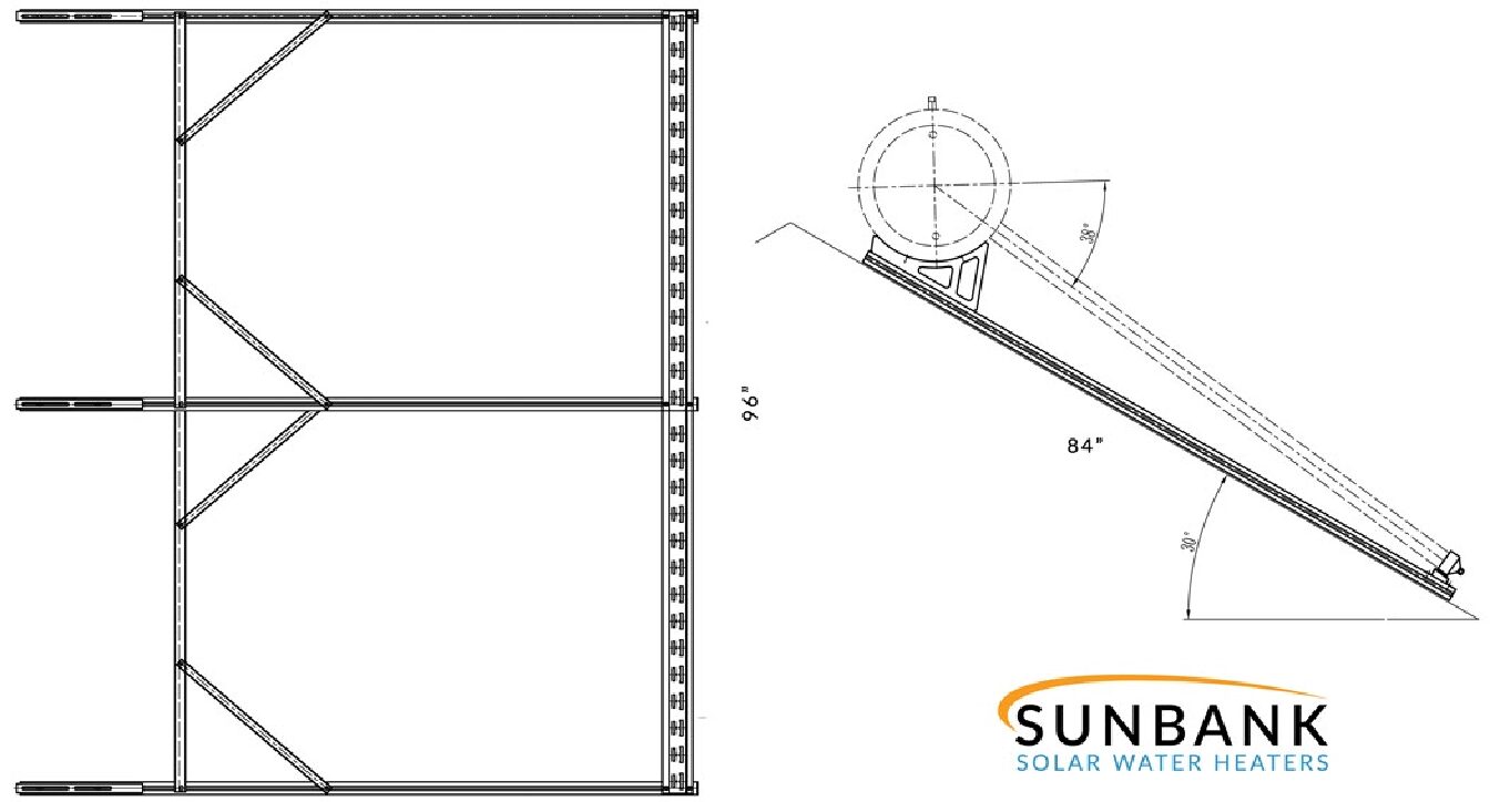 Sunbank 80 Gallon Solar Water Heater - SRCC Certified