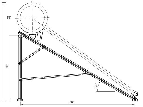 Ground mount bracket diagram